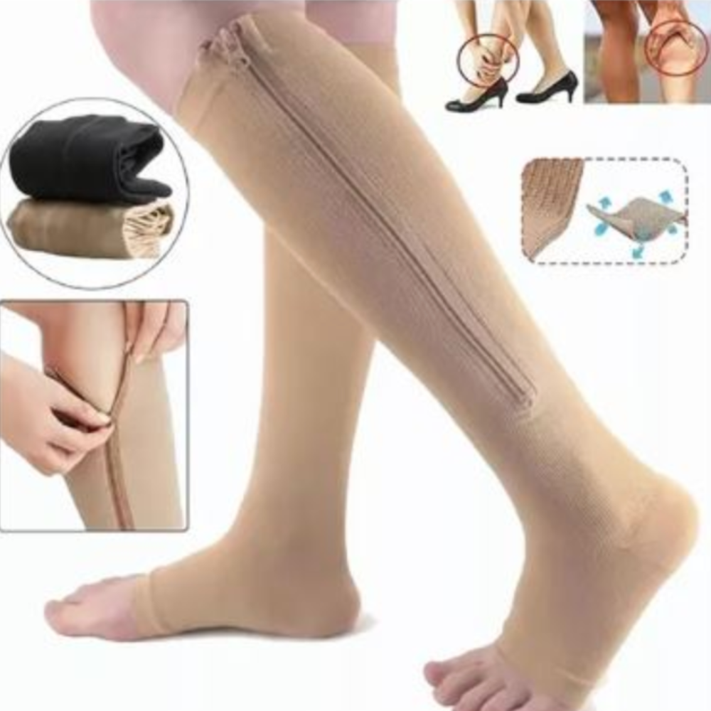 Medias de Compresión con Cremallera Advance – Alivio para Varices y Piernas Hinchadas