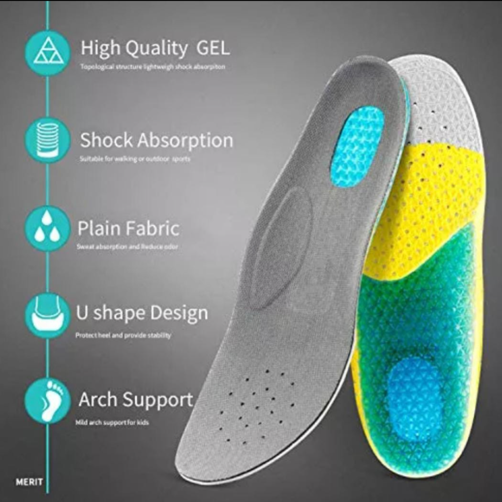 Plantillas Ortopédicas de Gel con Soporte de Arco y Absorción de Impacto